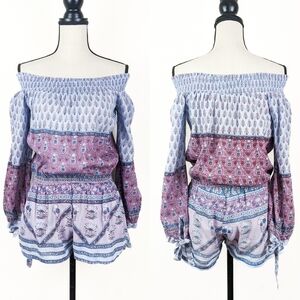 NWT Blue Boheme Bella Printed Romper